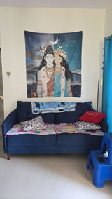 Shiva Shakti Auspicious Spiritual Tapestry - Divine Union Wall Art