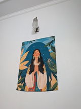 Cosmic Queen Boho Fabric Wall Tapestry