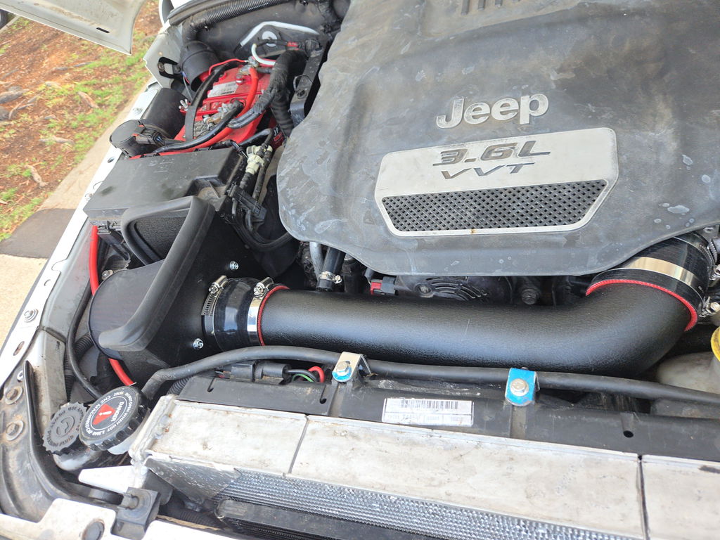 EVIL ENERGY Cold Air Intake Compatible for 2012-2018 Jeep Wrangler JK 3.6L, Increases Horsepower, Towing Performance & Acceleration, Includes Heat Shield & Pre-Filter, Black