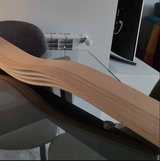 Wooden Floating Wall Shelf Curved Wave