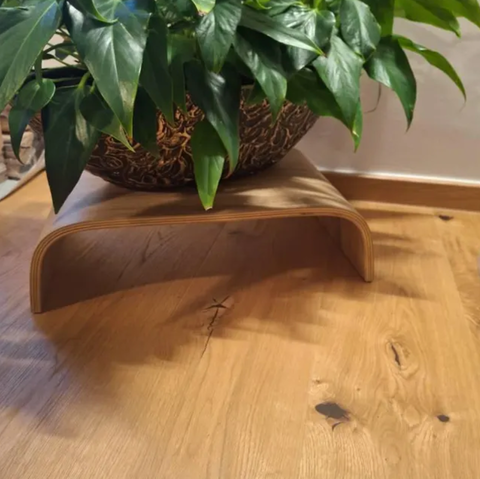Customer photo of the wooden floor planter podiums