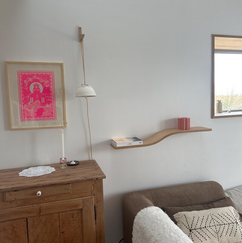 Customer photo of the Simple Wave floating wall shelf