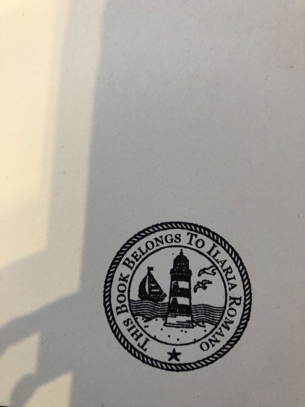 Timbro Ex Libris il Faro - d. 40 mm