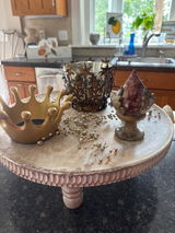 Gold Crown Bottle/Candle Holder