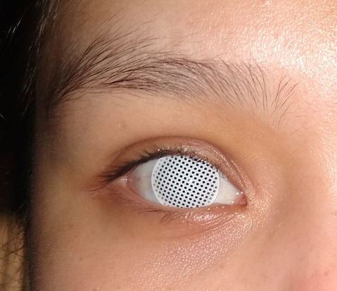 White Mesh Colored Contacts