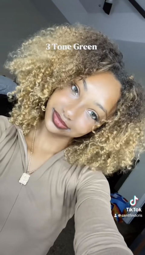 3 Tone Green Colored Contacts