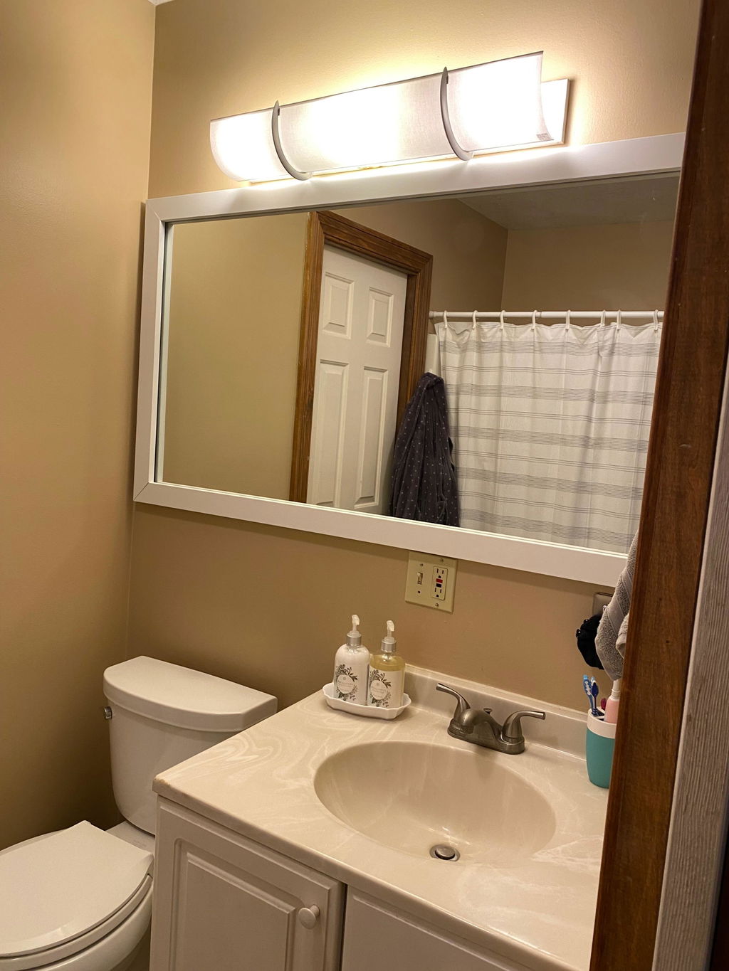 Hide Your 5-Bulb Light in Minutes — 30" EZLightWraps® Smooth White Shade
