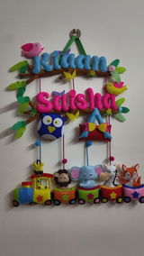 Animal Express Train | Personalised Felt Kids Hanging
