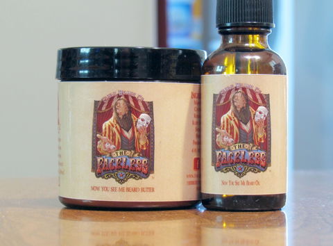 The Faceless - Beard Oil & Butter Kit - Fireside Cider, Phantom Suede, Velvety Marzipan
