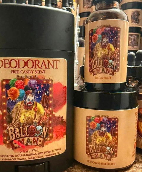 Balloon Man - Beard Oil & Butter Kit - Twisted Carnival Lollipops, Electric Yuzu, Rock Candy Crystals