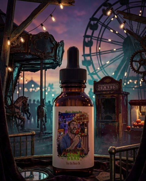 Patient Zero - Beard Oil - Tart Gummy Candy, Spiced Harvest Musk, Buttery Fried Dough