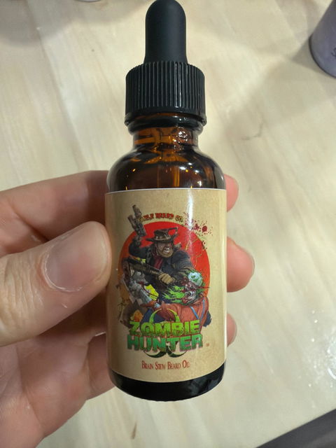 Zombie Hunter - Beard Oil - Harvest Cider Donut, Rustic Sugar Pine, Warm Cocoa Cashmere