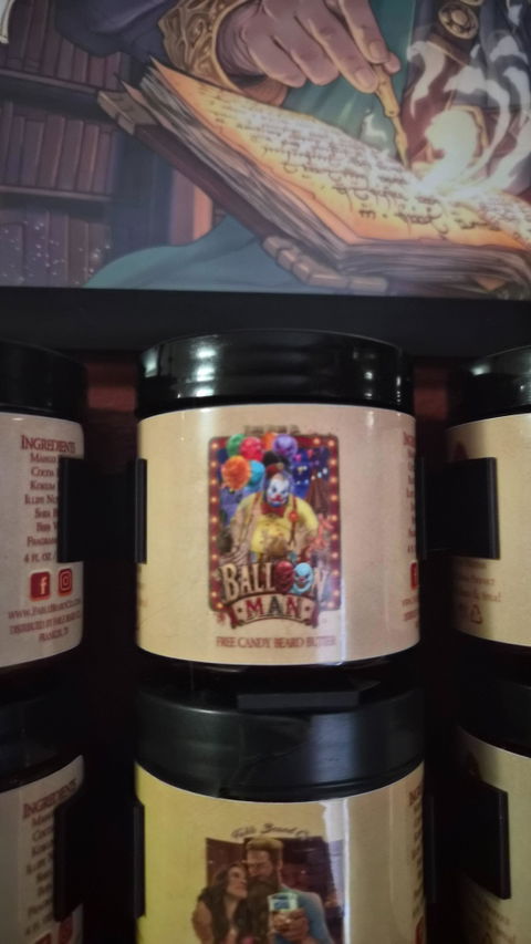 Balloon Man - Beard Butter - Twisted Carnival Lollipops, Electric Yuzu, Rock Candy Crystals