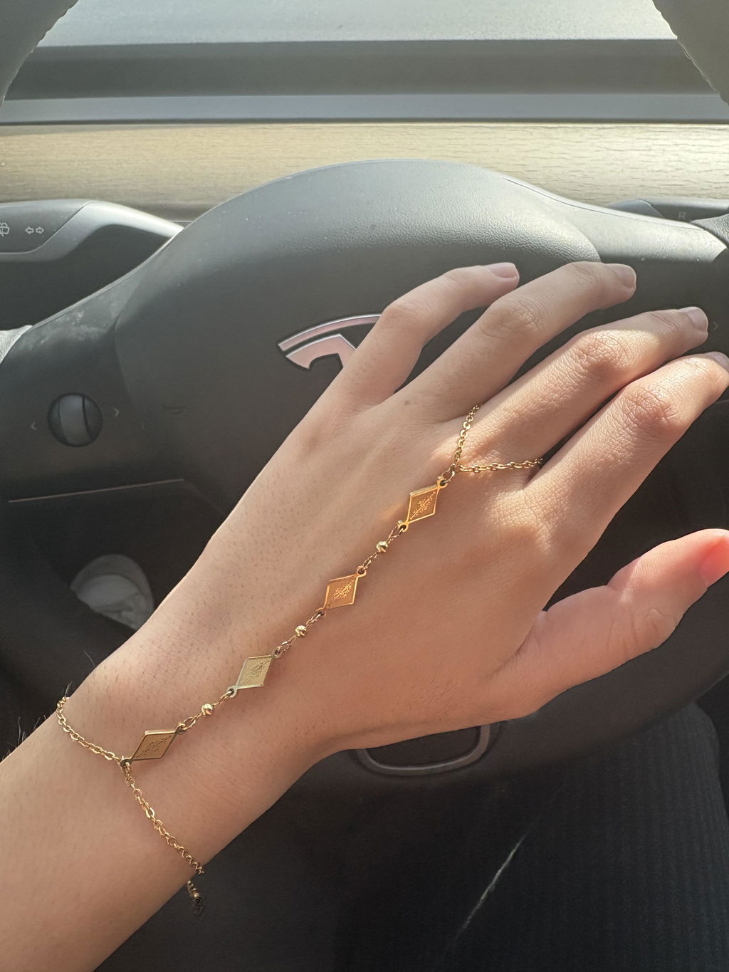 Diamond Tapestry Hand Chain
