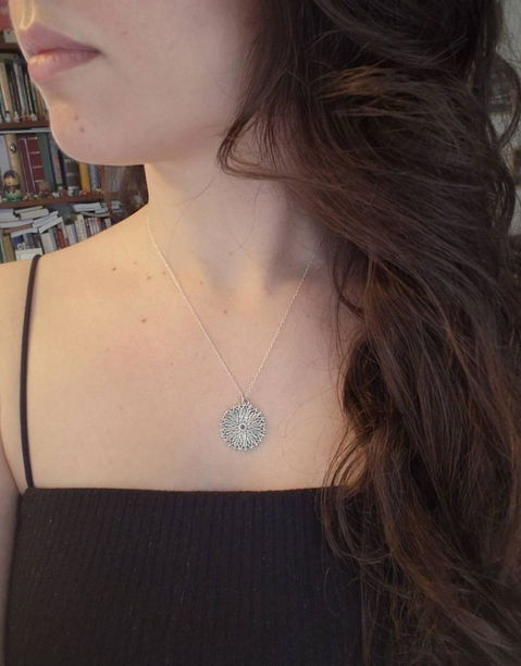 Creeping Frost - A Sterling Silver Snowflake Necklace