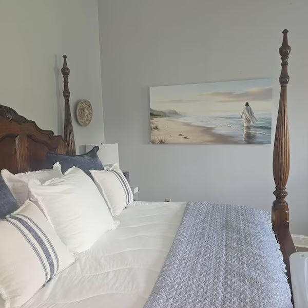 Jesus Walking by the Shore Christian Wall Art Poster/Canvas