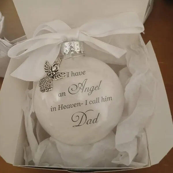 Flat Ornament Angel In Heaven Memorial Christmas Ornament – Family Remembrance Keepsake Gift