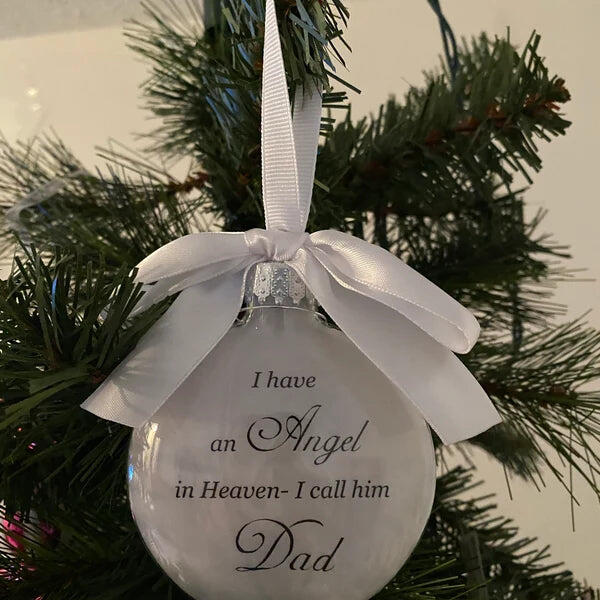 Flat Ornament Angel In Heaven Memorial Christmas Ornament – Family Remembrance Keepsake Gift