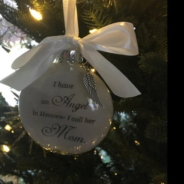 Flat Ornament Angel In Heaven Memorial Christmas Ornament – Family Remembrance Keepsake Gift
