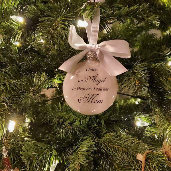Flat Ornament Angel In Heaven Memorial Christmas Ornament – Family Remembrance Keepsake Gift