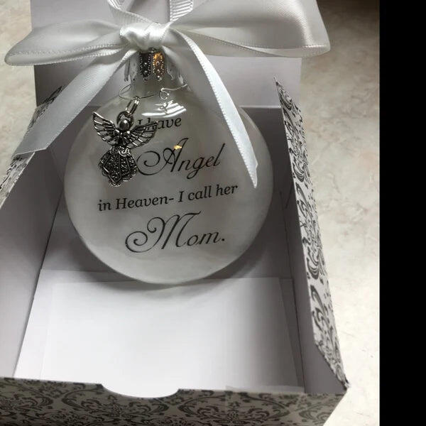 Flat Ornament Angel In Heaven Memorial Christmas Ornament – Family Remembrance Keepsake Gift