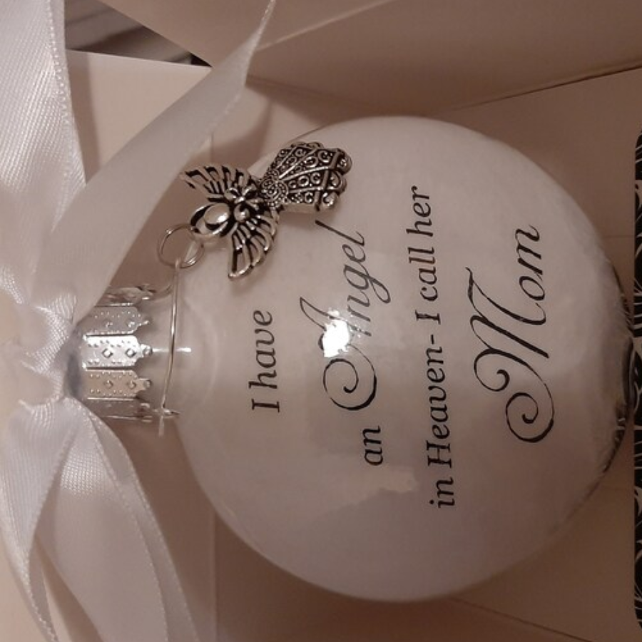 Flat Ornament Angel In Heaven Memorial Christmas Ornament – Family Remembrance Keepsake Gift