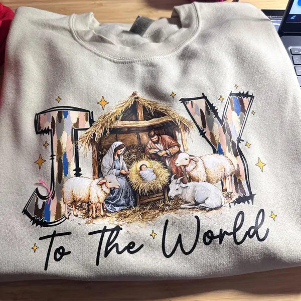 Joy To The World Nativity Christian – Unisex Tshirt / Hoodie / Sweatshirt
