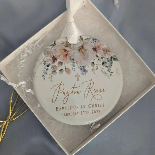 Personalized Baptism Christian Ceramic Ornament Collection