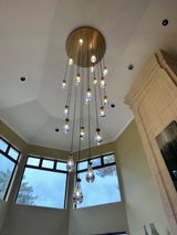 Ester Raindrop Round Chandelier Light 18'' 36'' 47'' 60"