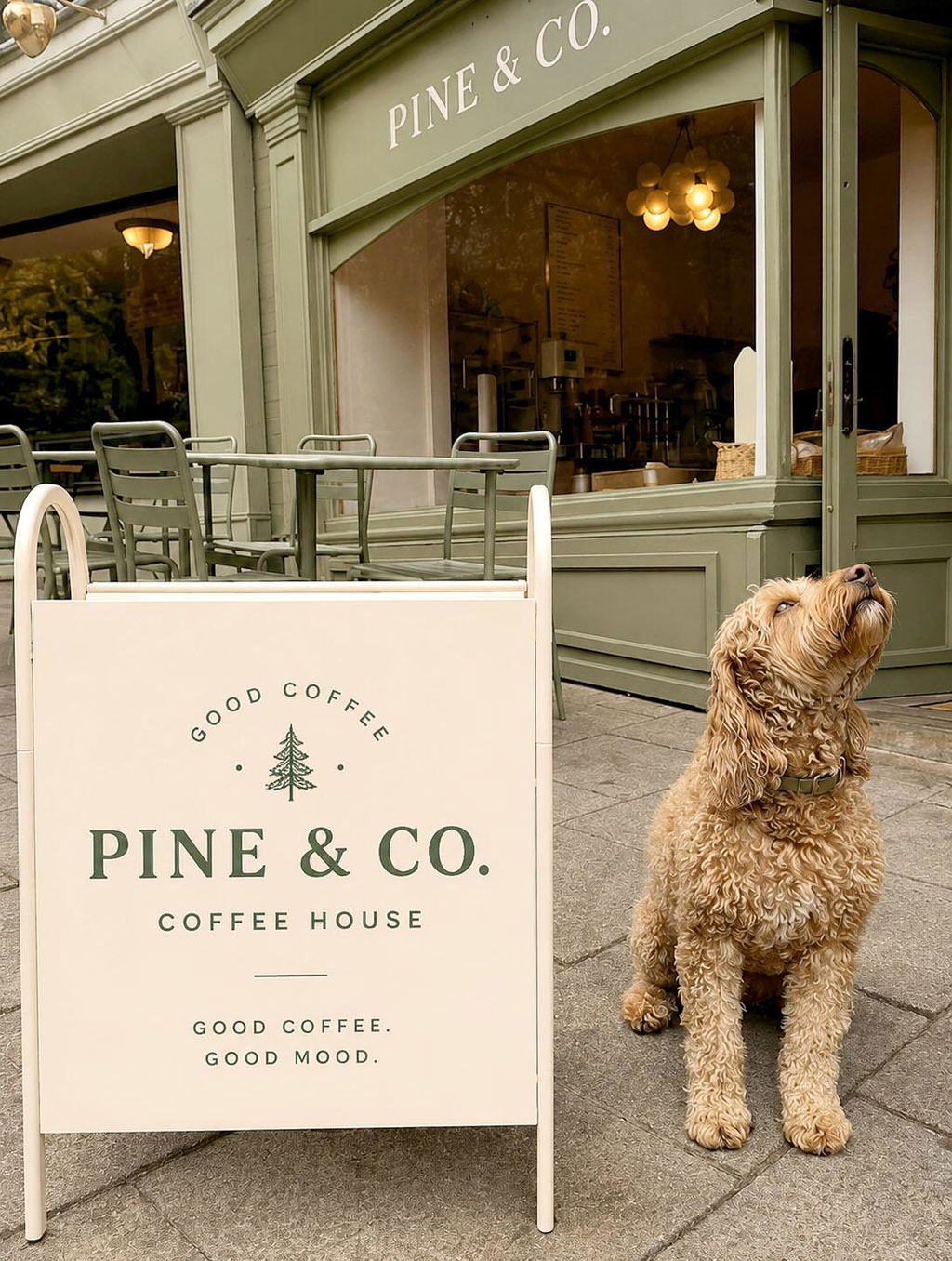 Custom A-Frame Sidewalk Sign – Outdoor Metal Display Board for Cafes, Restaurants, Boutiques & Small Businesses