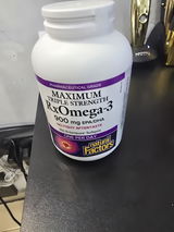 RxOmega-3 Maximum Triple Strength / Рибено масло, 1425 mg (900 mg EPA/DHA)х 150 софтгел капсули Natural Factors