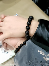 Handcrafted Black Obsidian Pixiu Bracelet for Wealth