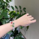 Han White Jade Bracelet With Fu Character
