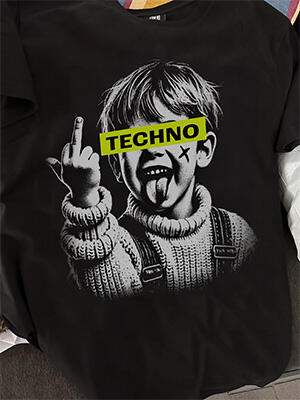 "Techno" Oversized Statement Shirt – Doubleprint