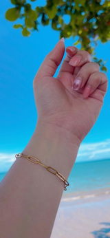 Jazlyn (Gold) Paper Clip Chain Gold (Chain Only) Necklace