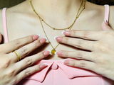 Louise (Gold) Dual Hoop Zircon Paved Spiral Layered Look Huggies
