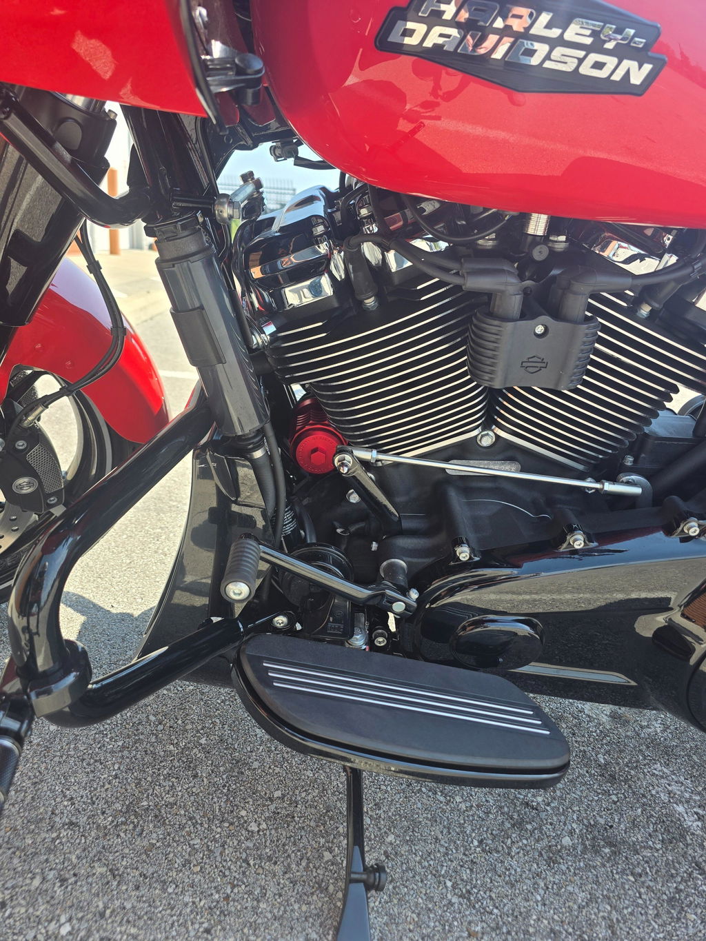 Performance Magnetic Oil Filter for Harley-Davidson - Red