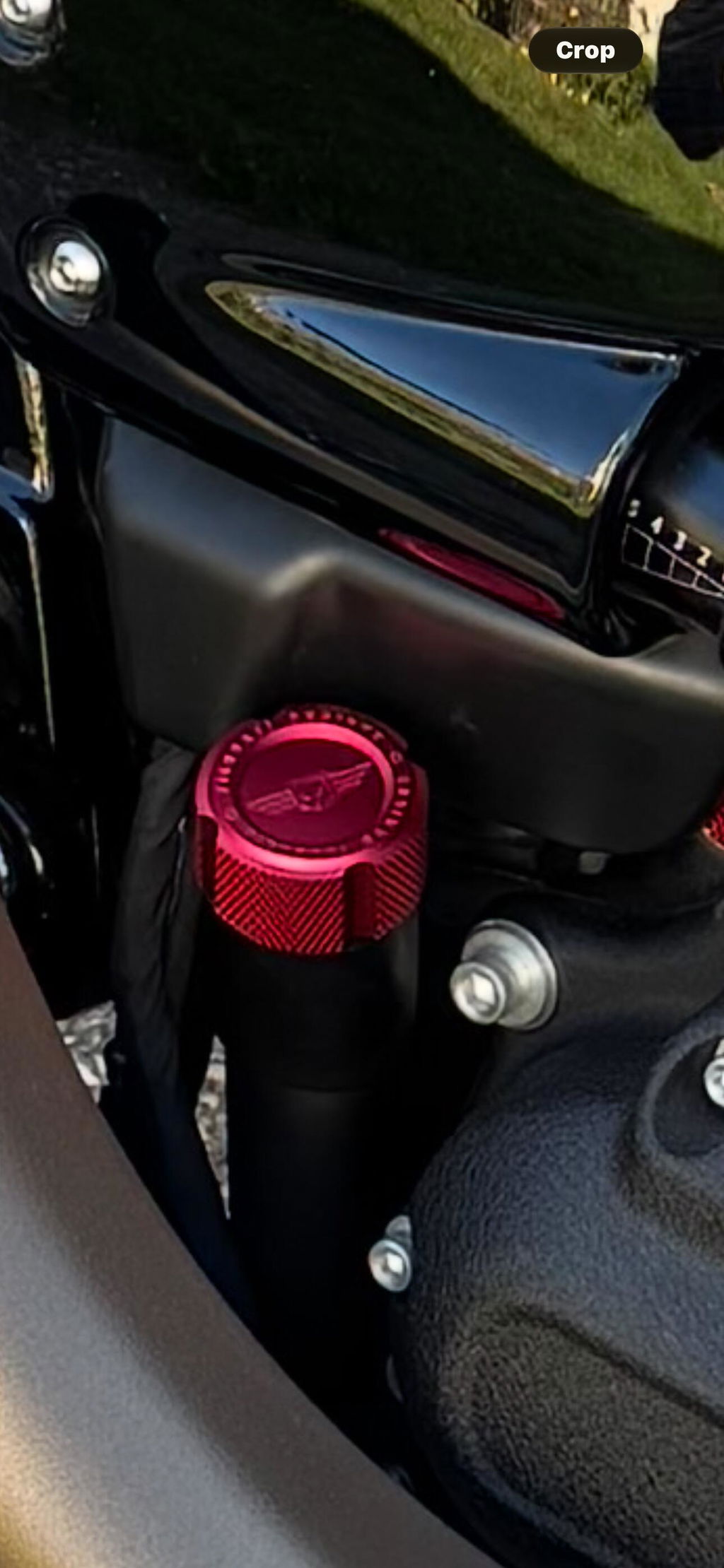 Performance Magnetic Dipstick for Harley-Davidson M8 Softail - Knurled Red