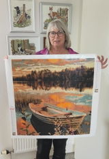 Diamond Painting - Boat on Lake
