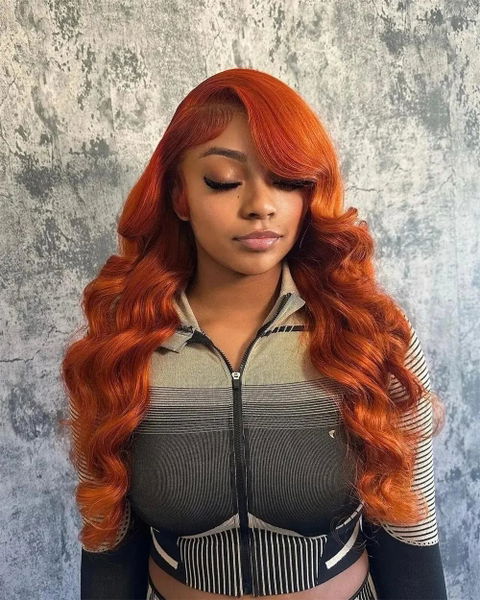 Firieya Ginger Orange Body Wave Human Hair Wigs HD 13x4/13x6 Lace Frontal Human Hair Wig
