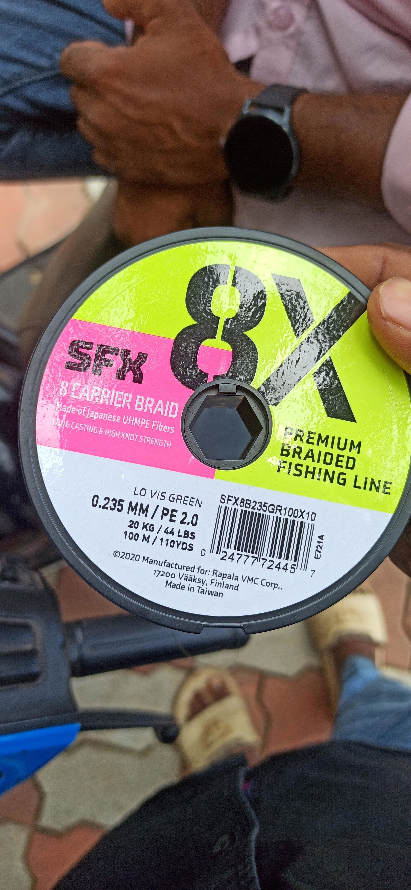 Sufix SFX8 Carrier Braided Line | 100Mt / 110Yd | Low-Vis Green