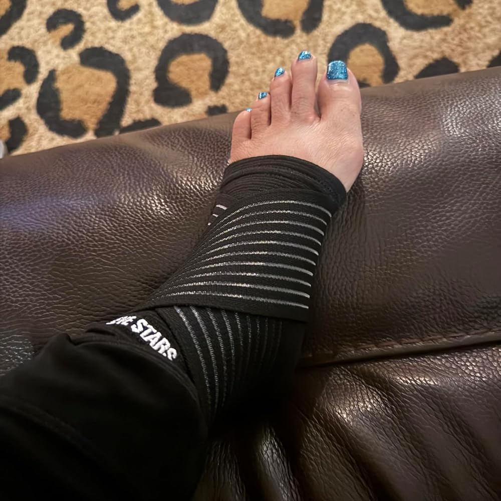 Fivali Adjustable Ankle Compression Support Wrap - 2 Pack FAR04