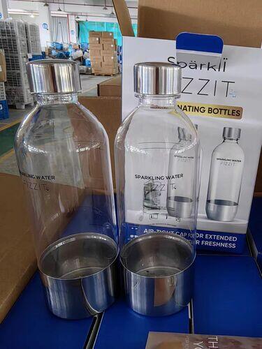 Replacement Bottle for Universal Soda Makers, Soda Stream Carbonating Sparkling Water Machine 1 Liter | 2 Pack