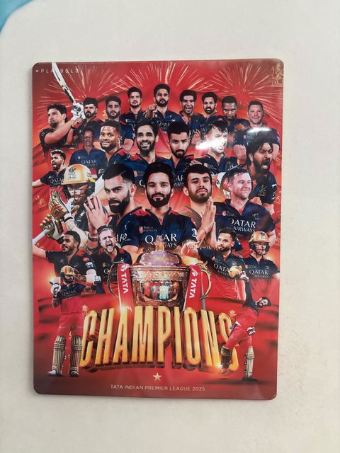 RCB 2025 Metal Poster