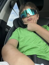Blue Lens with White Frame