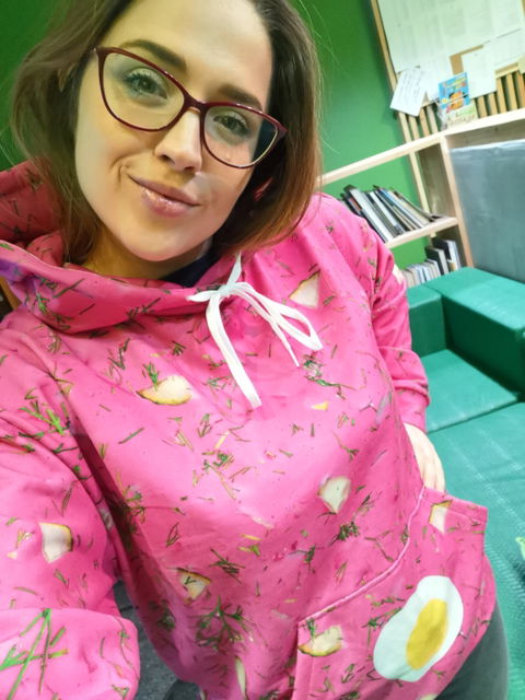 Unisex džemperis su gobtuvu "Šaltemperis" (su kiaušiniu)