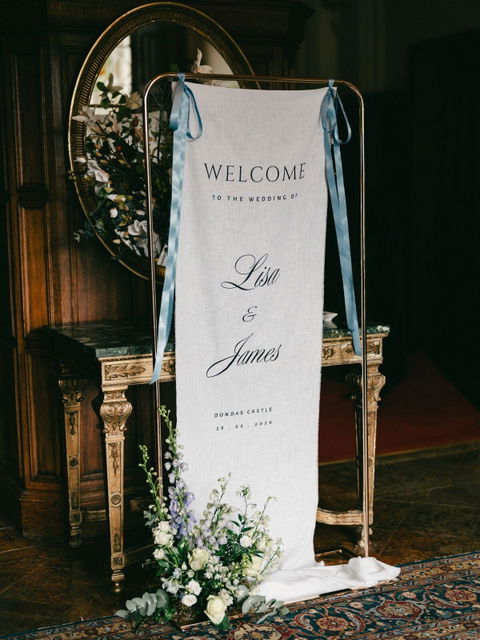 Linen Welcome Sign - Serenity