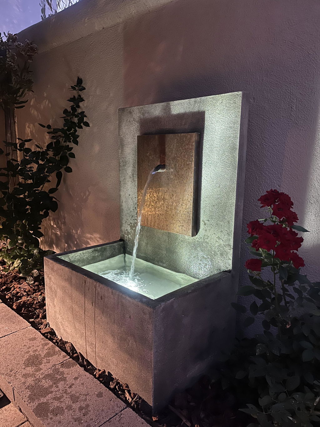 The MC 2 Concrete Wall Fountain - Campania