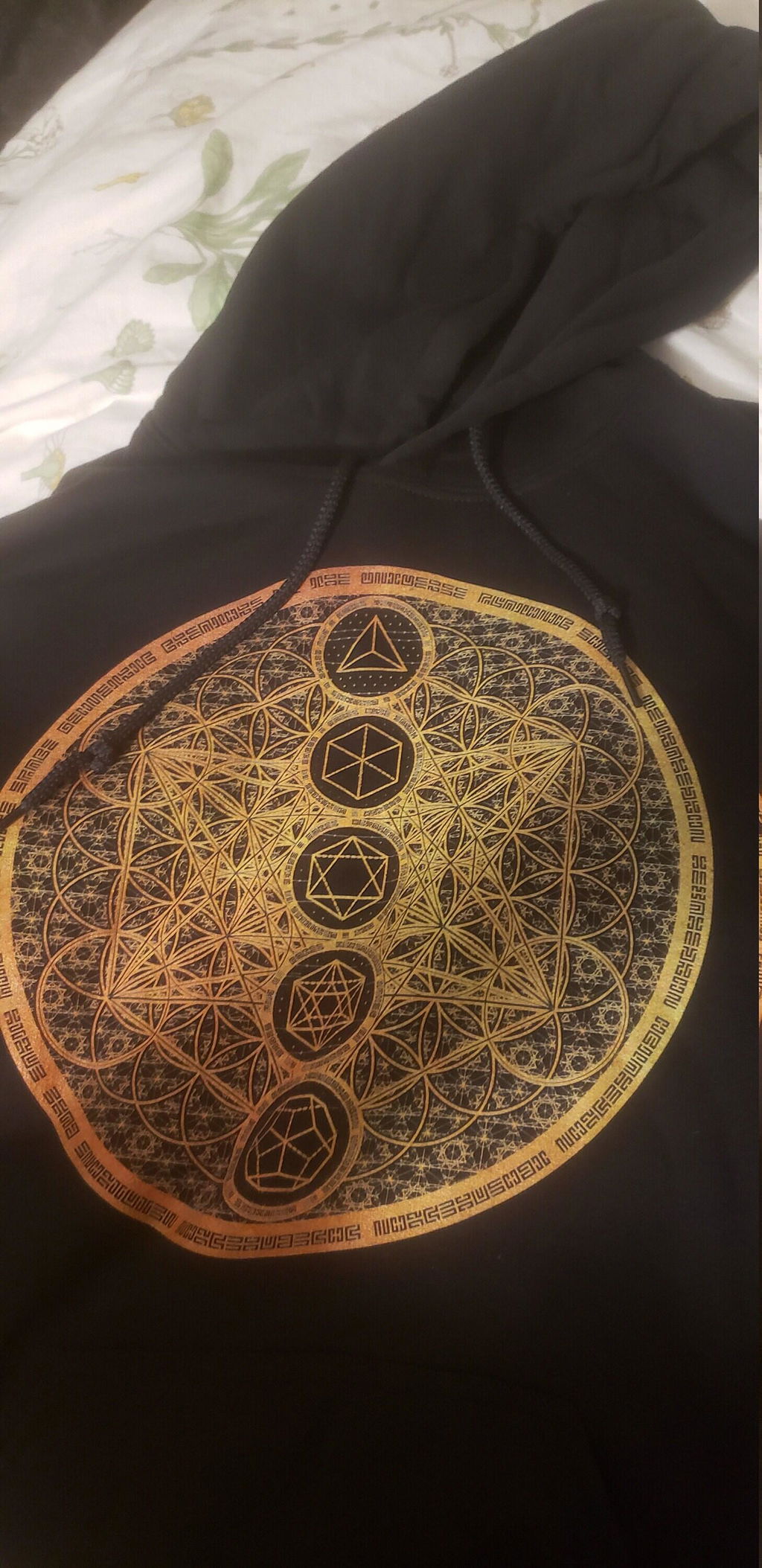 Customer photo of Metatron's Cube Platonic Solids Unisex Hoodie