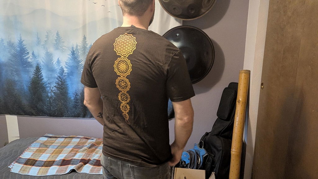 Customer photo of Chakras Flower Of Life T-Shirt